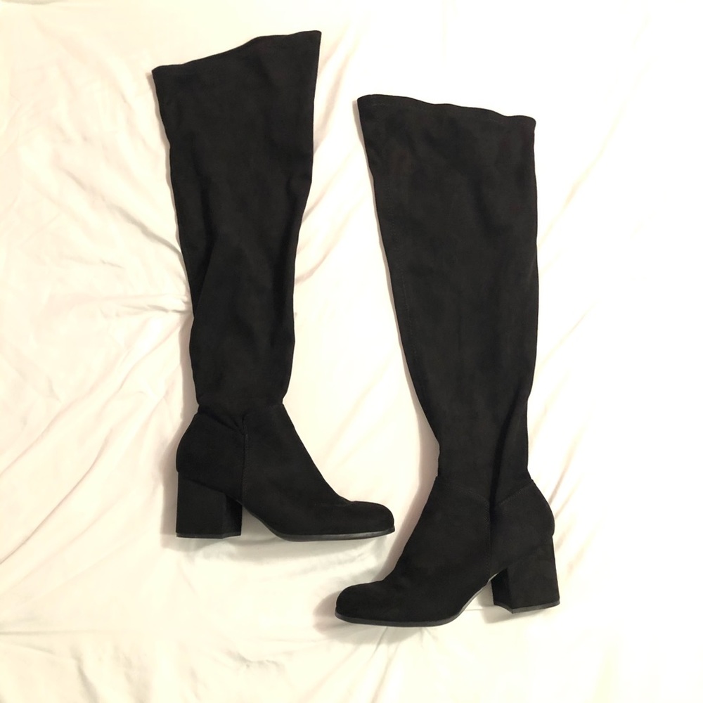 Christian Siriano black boots for Payless.